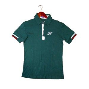 Green Polo w/Letter "B" Embroidery